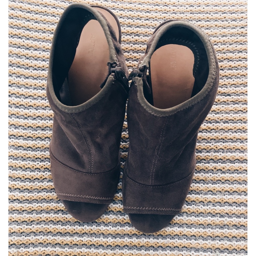 Apt 9 Stretch Suede Open Toe Booties - image 2